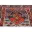 Tapis décoratif en laine noué à la main bleu/rouge malayer de conception unique 3 pi 10 po x 5 pi 10 po 1970