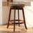 Swivel Bar Stools Set of 4, 25” Counter Height Barstools with Backrest & Wood Frame Expresso and Black-128949394