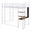 Lit mezzanine simple en métal avec 2 tablettes et un bureau-662005120