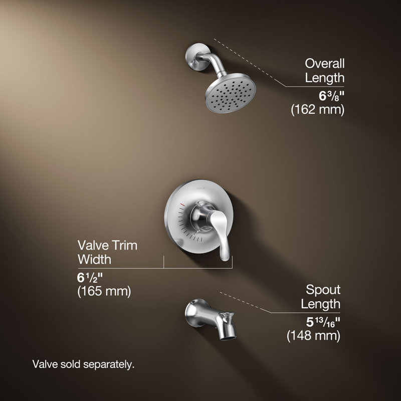Simplice Rite-Temp Pressure-Balancing Bath And Shower Faucet Trim Set, 1.75 Gpm, Polished Chrome