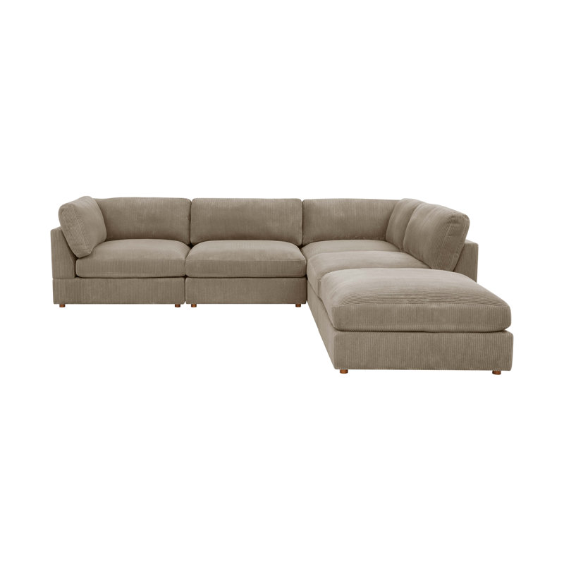 Airedale Modular Corduroy Sectional, Camel