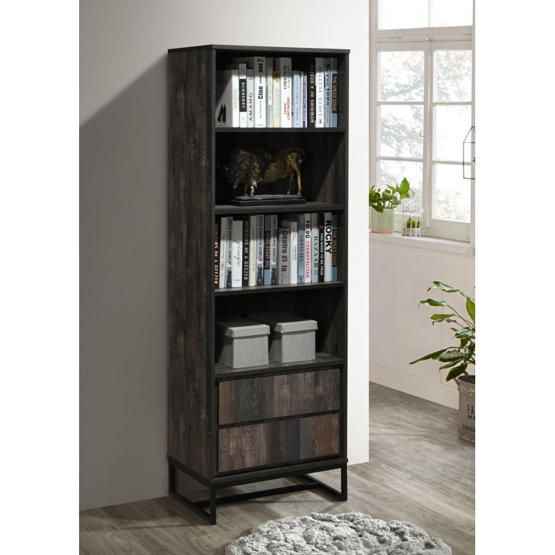 Winchendon Storage Bookcase, Rustic Gray