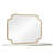 Lexington Modern Bedroom Mirror in Beige with Sculpted Frame and Gold Accents (Dresser not included)