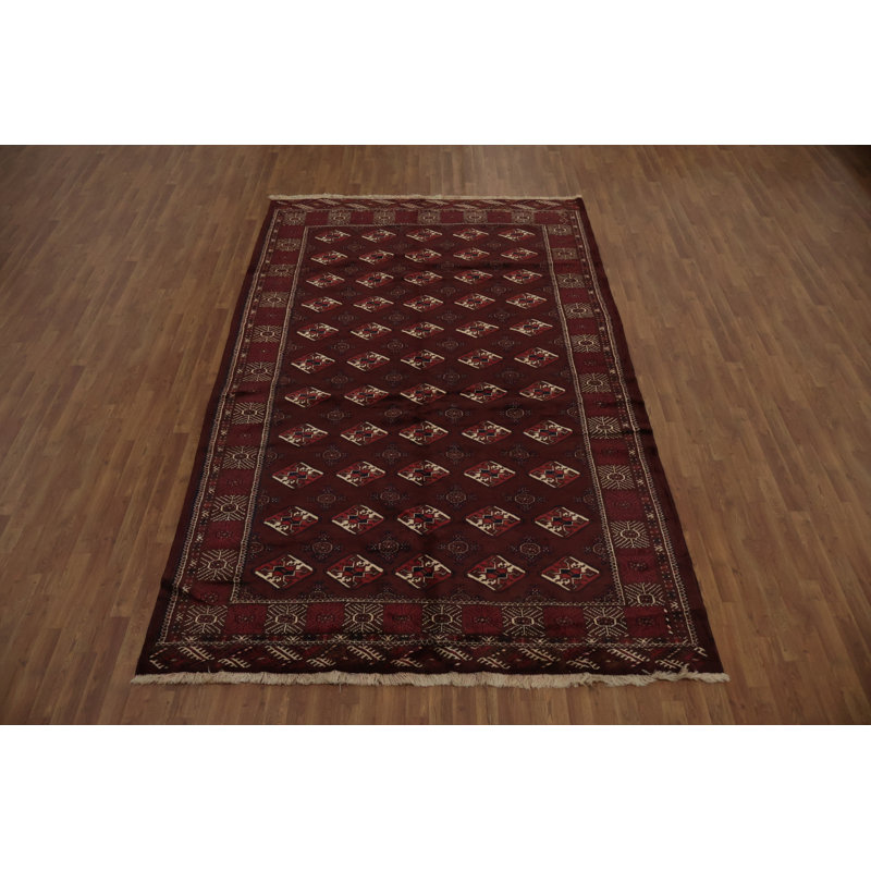 Tapis turc traditionnel à motif de losanges dans des tons riches 7 x 11
