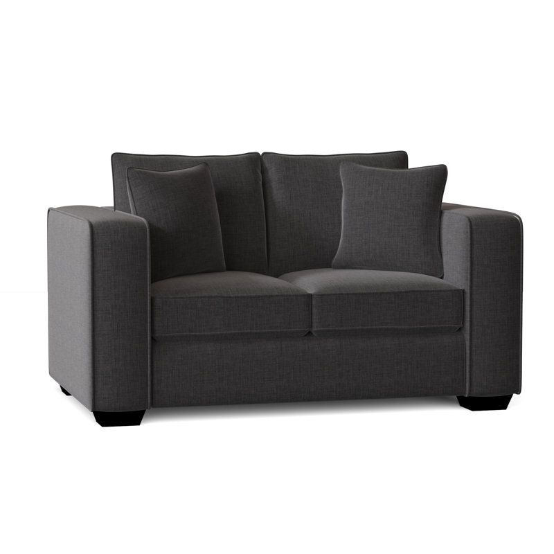 Juliet Upholstered 64'' Reclining Sleeper Sofa, Bennett Charcoal Performance