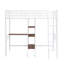 Lit mezzanine en métal, bureau intégré et tablettes-912354469