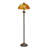 64"H Tiffany Style Floor Lamp with Stained Glass Shade and Resin Base-1023257593