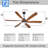 72in Solid Wood Ceiling Fan with Light, Modern Farmhouse Ceiling Fan, Curved Solid Wood Blades, Quiet Reversible DC Motor, Dimmable 3 Color Temperature LED Light, Ideal for Living Room, Dining Room, Family Room, and Vaulted Ceilings.-1061870776