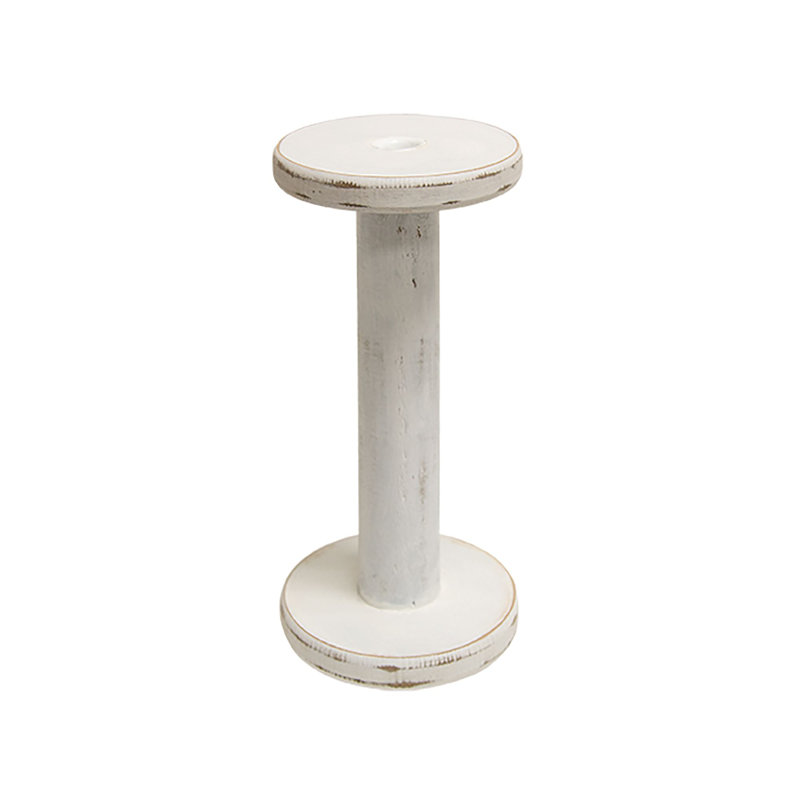 10.75'' H Wood Tabletop Candlestick