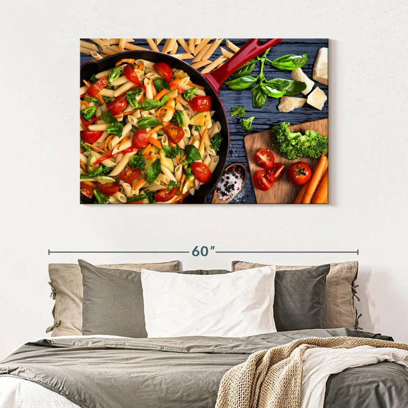 Yarlin Spring Vegetables Pasta, 32" H x 48" W