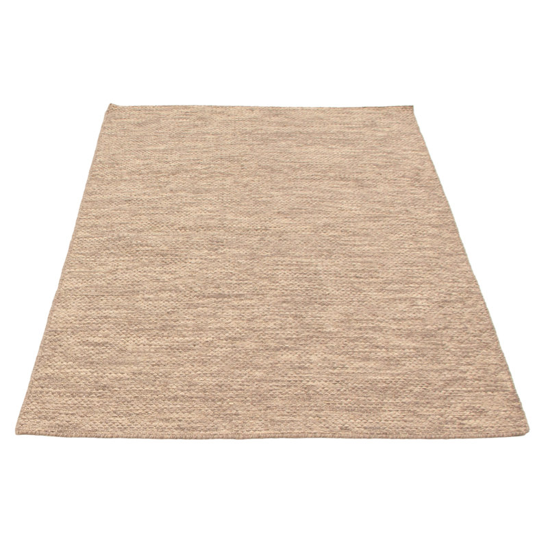 Tapis taupe en laine tressé à la main Baltierra