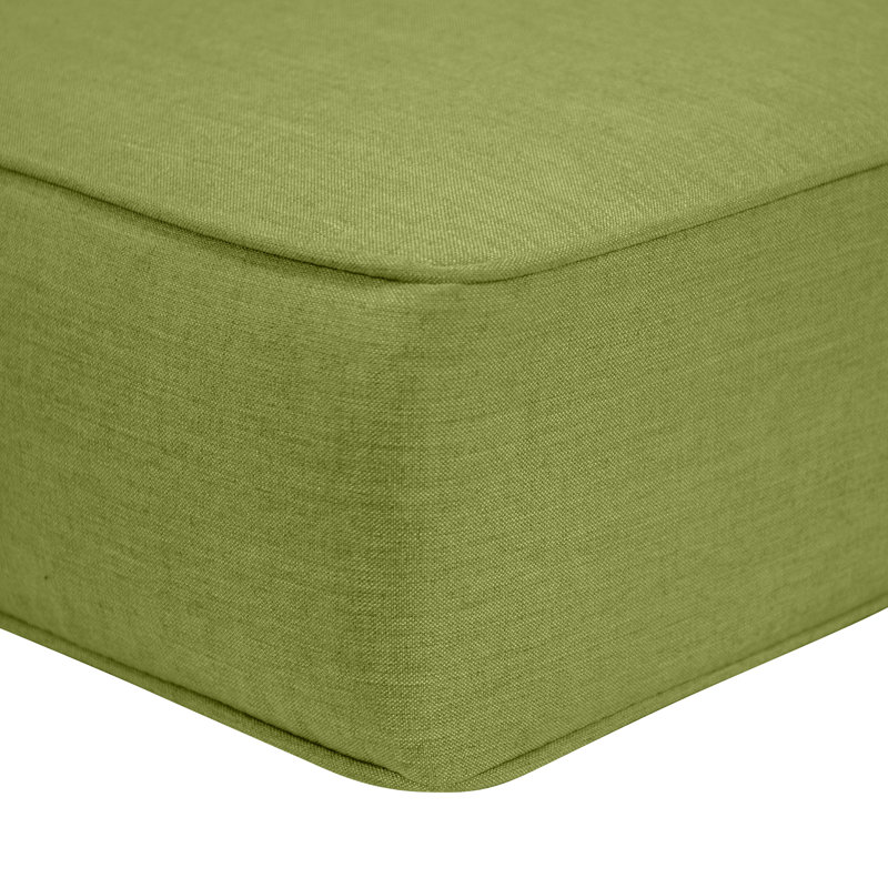Sunbrella® Outdoor Ottoman Cushion, Spectrum Cilantro Sunbrella® Plainweave