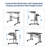 Techni Mobili Adjustable Metal Base Computer Desk-111986960