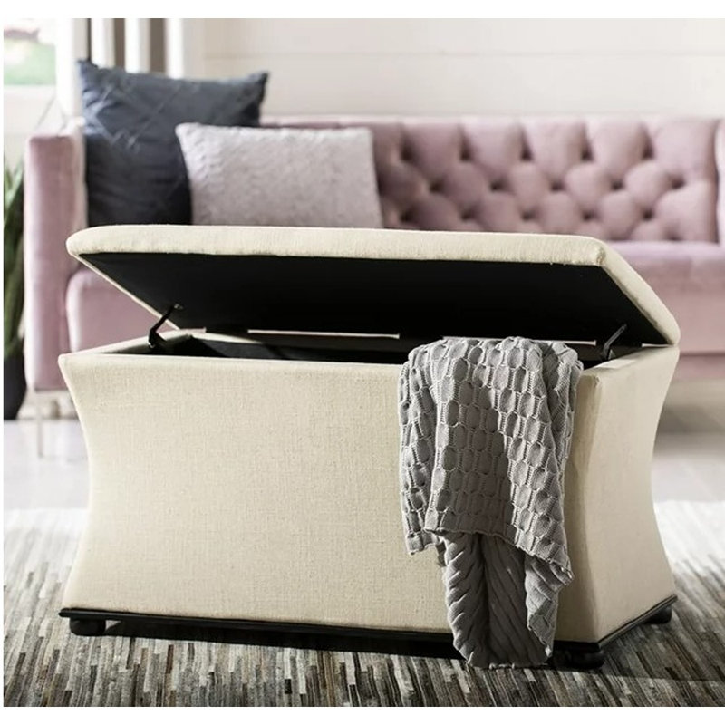 Banc de rangement rembourré Maiden, Beige