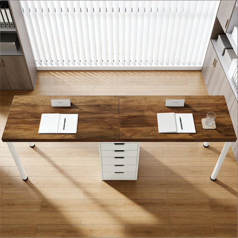 Bureau d'ordinateur, bureau pour deux personnes, bureau de travail