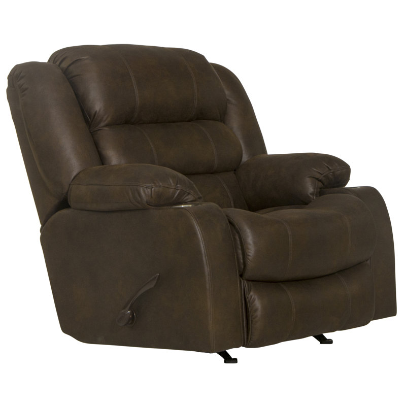 Aubreah Upholstered Recliner, Brown 100% Polyester
