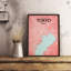 « tokyo city map », reproduction d’impression sur affiche en mer-22633272