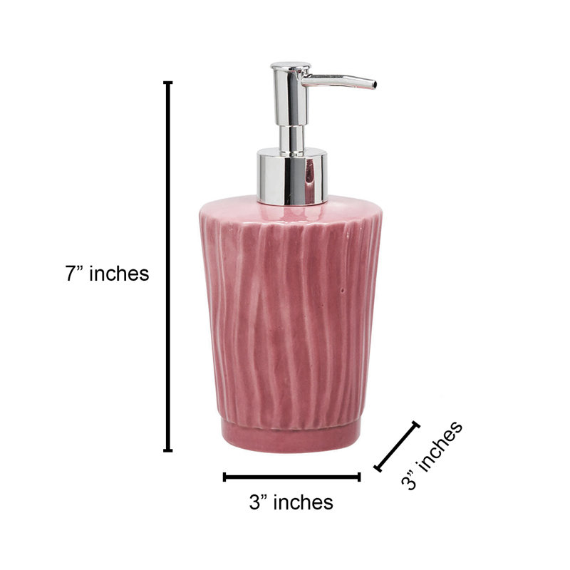 Jackilynn Ceramic / Porcelain Bathroom Accessory Set, Fuchsia