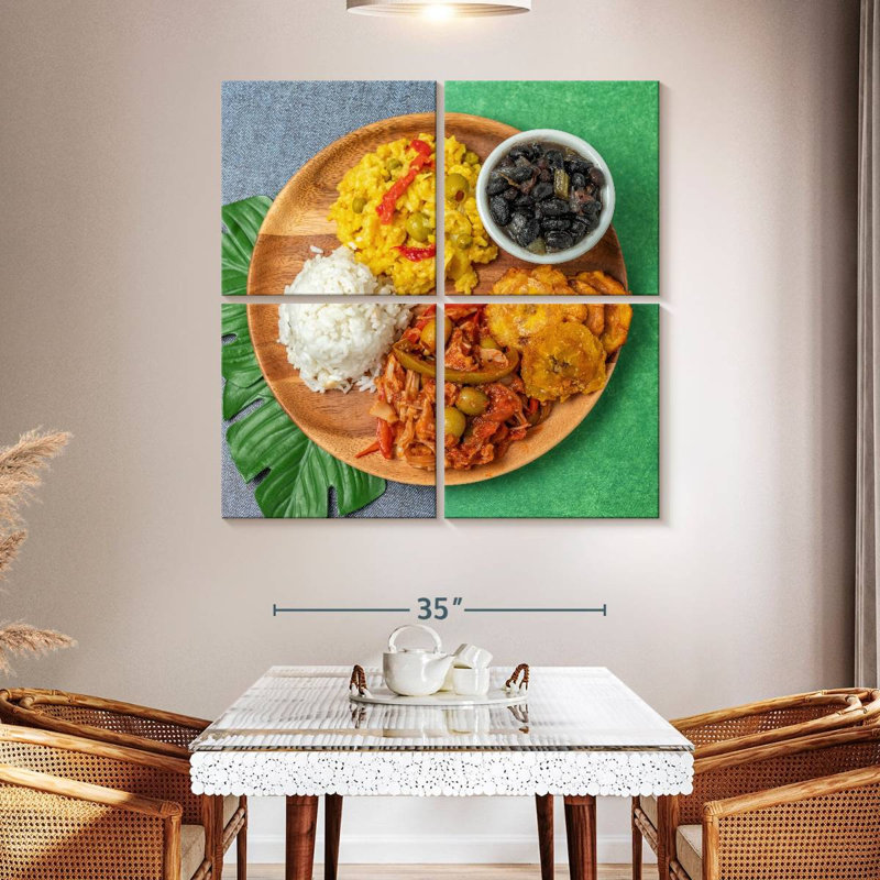 Assiette de nourriture cubaine Yarlin, H 45 po x l 45 po