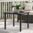 Square Metal Outdoor Side Table With Slatted Tabletop, Powder-coated Frame