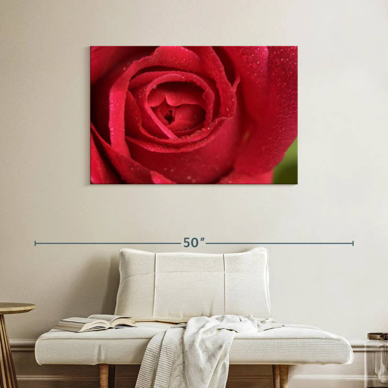 Harnek Blossoming Red Rose, 26" H x 39" W