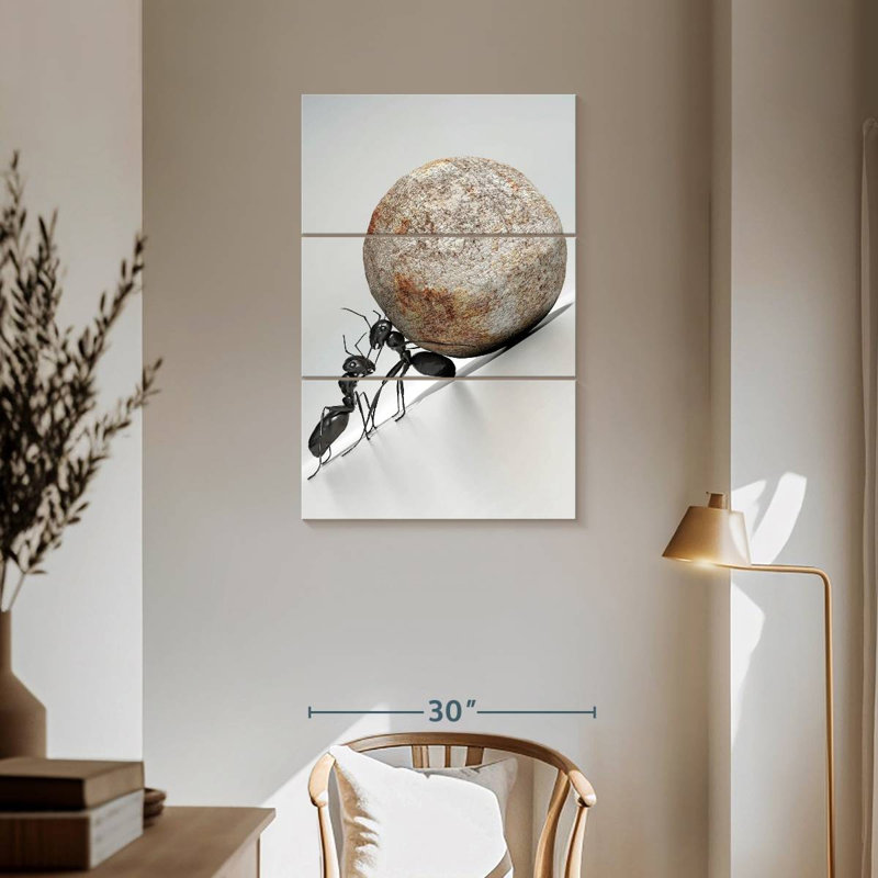 Brampt Black Ant Teamwork, 57" H x 36" W