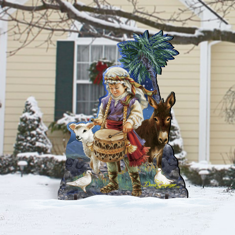 Figurine d'art et de pelouse DO Little Drummer Boy par D. Gelsinger