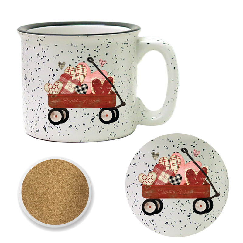 Loads of Love wagon 15 oz Mug & Coaster Set