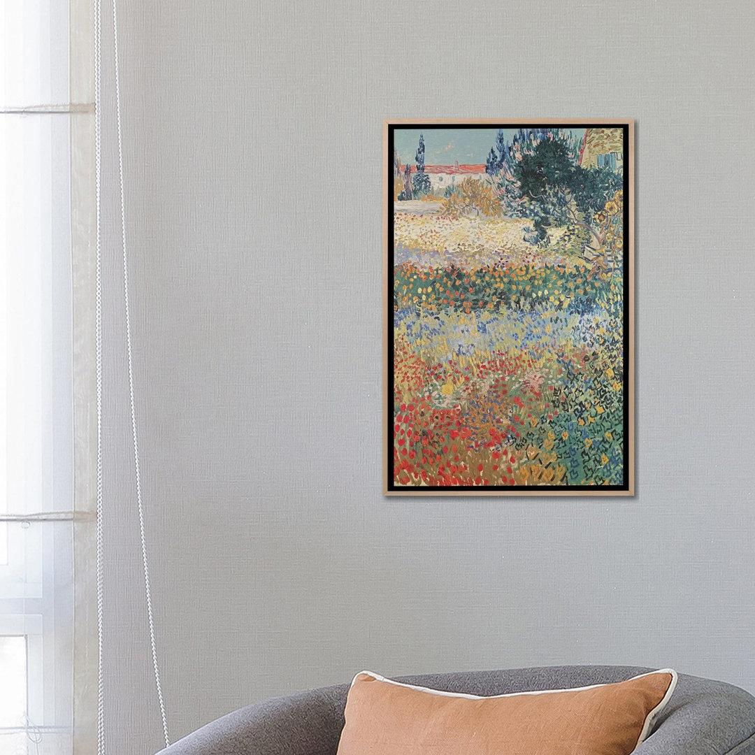 Garden In Bloom, Arles, July 1888 by Vincent Van Gogh - Print on Canvas