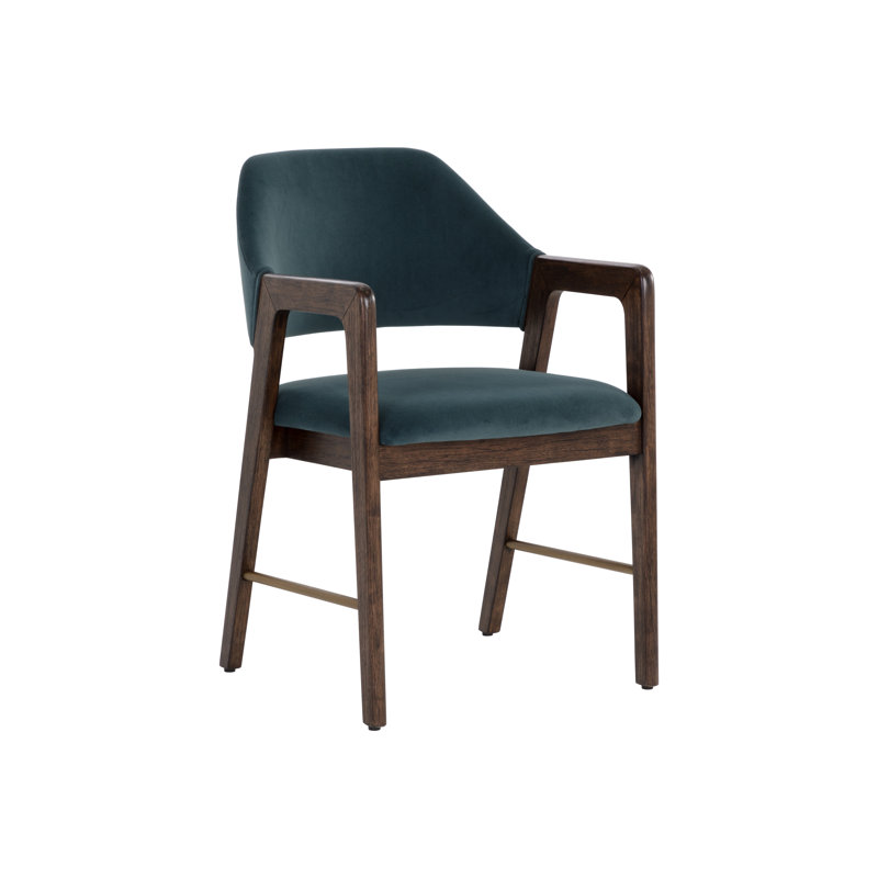 Chaise d'appoint rembourrée H 18,75 po Bessinger, Brun, Vert