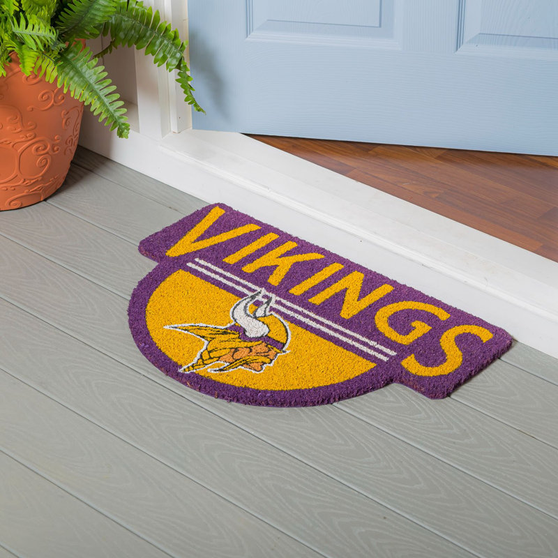 NFL Shaped Coir Outdoor Welcome Mat, Vikings