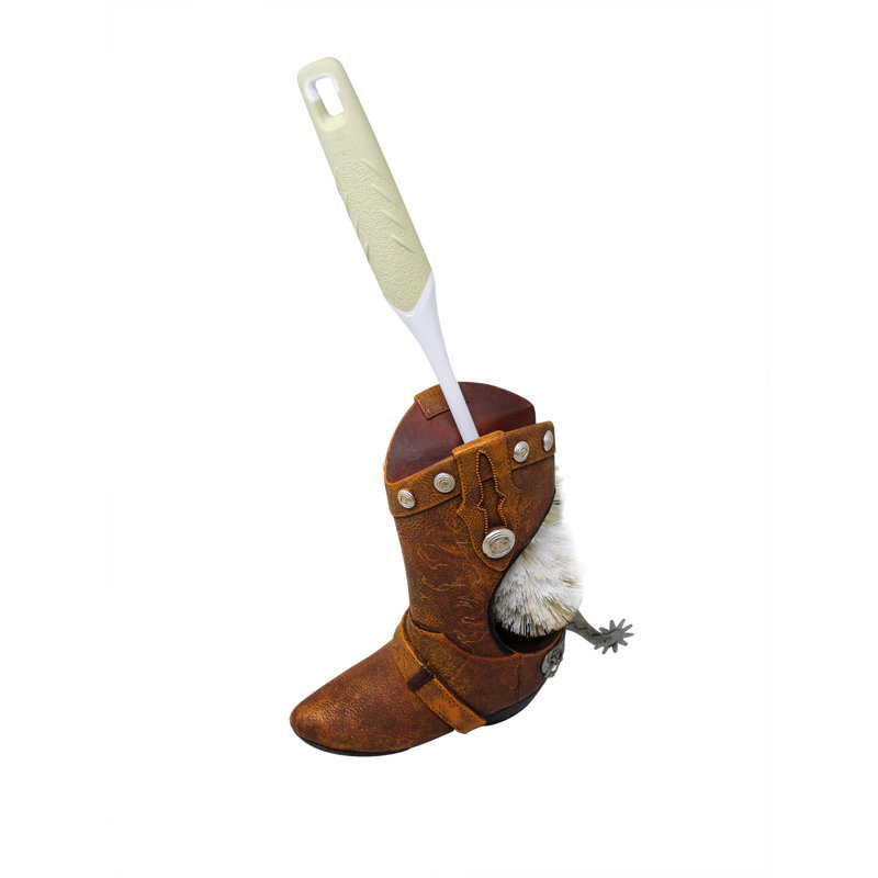 Brosse de toilette 11 po et support en brun