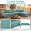 Canapé modulaire en L Premium Chenille - canapé modulaire à compression de 113 po pour la famille et les invités-293751554