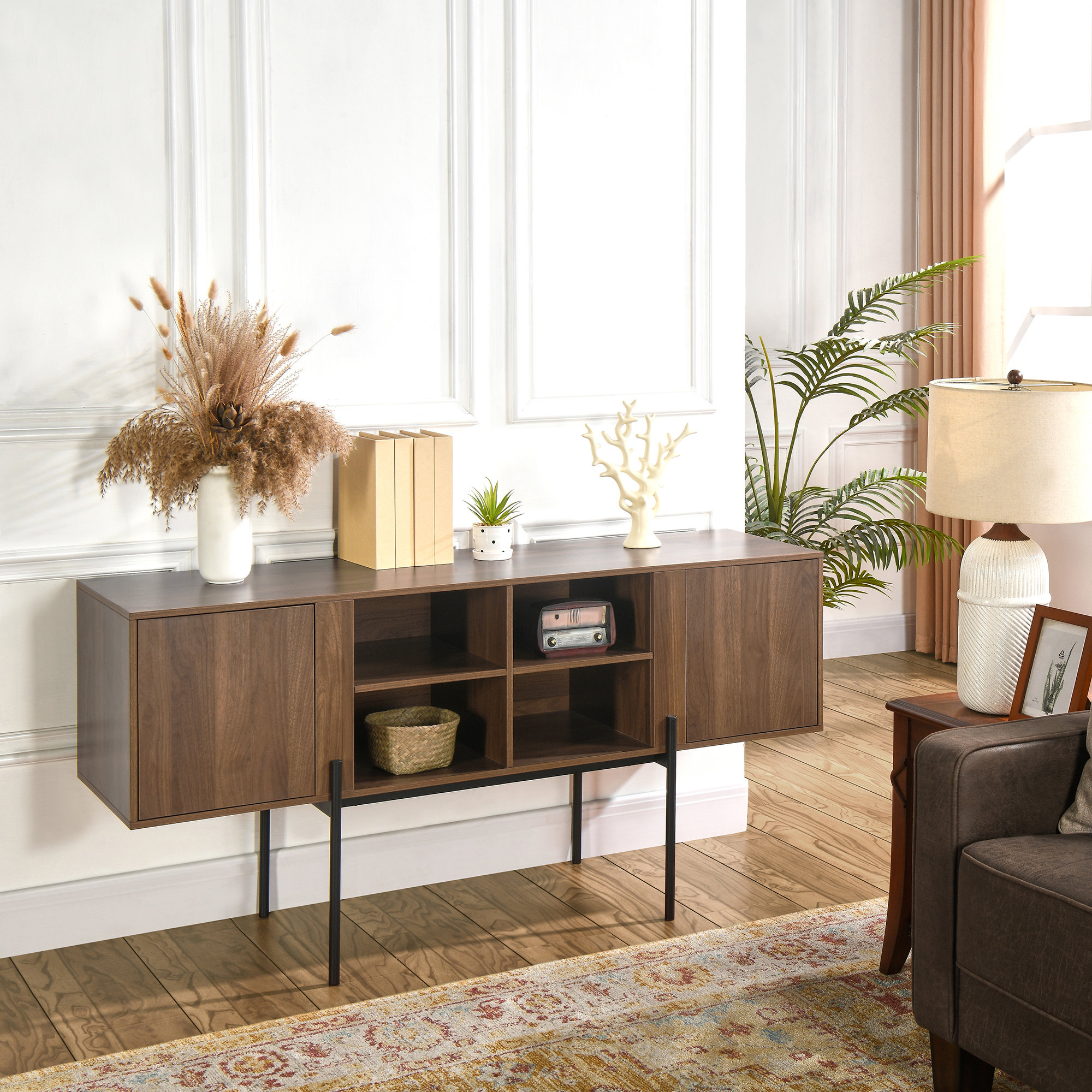 Ebern Designs Icilio 55.12'' W Storage Credenza TV Stand | Wayfair