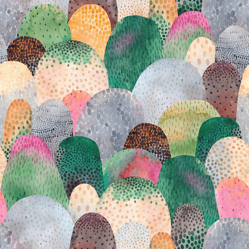 Keyashia Peel & Stick Abstract Wall Mural, 8.33' W x 8.33' L