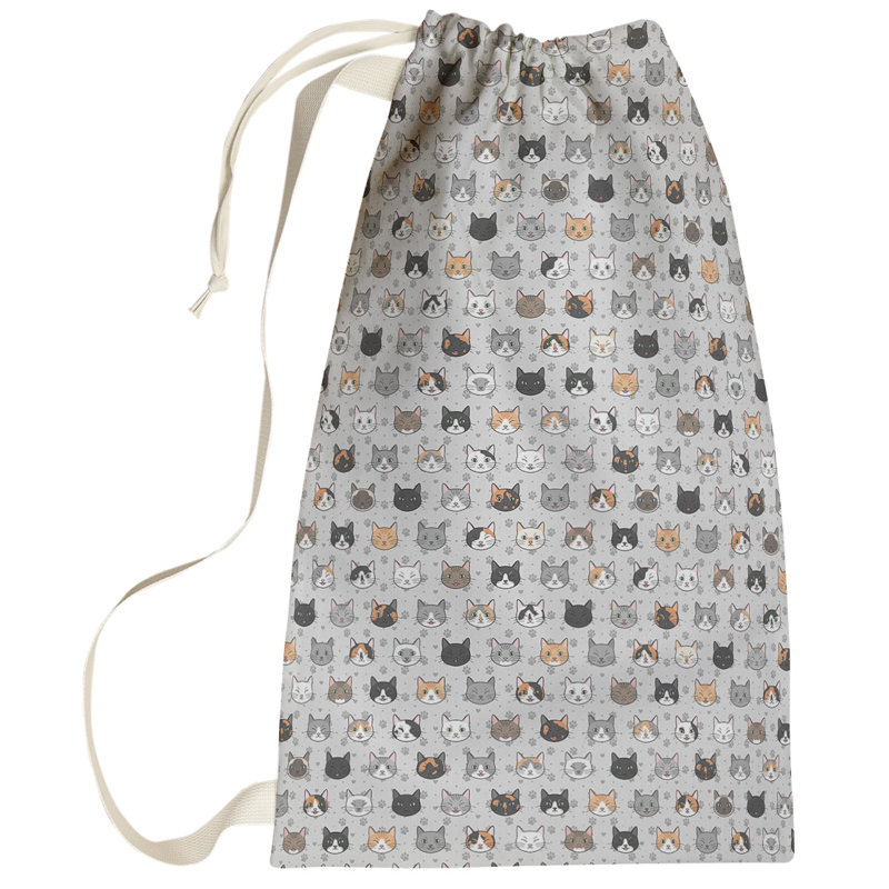 Leffel Fabric Laundry Bag with Handles, Large (76.5" H x 29.5" W x 1.5" D), Gray