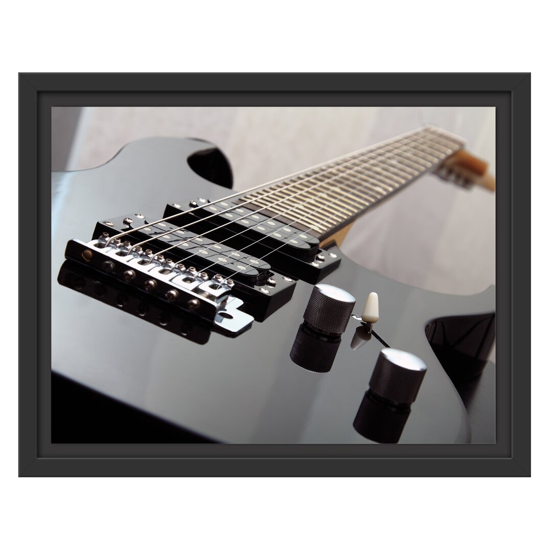 Gerahmtes Wandbild Black Guitar