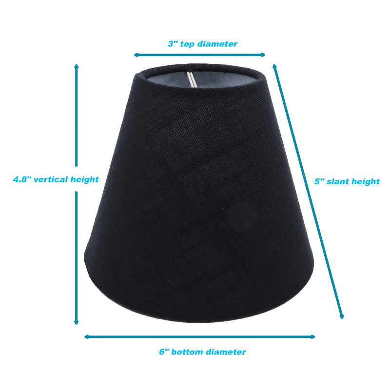 Ensemble de 6 abat-jours en lin Latitude Run®, conçus pour les ampoules de candélabre avec monture à pince facile, 3 po x 6 po x 5 po