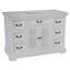Meuble-lavabo simple 48 po à deux portes avec finition blanche et plateau en marbre blanc-143962595