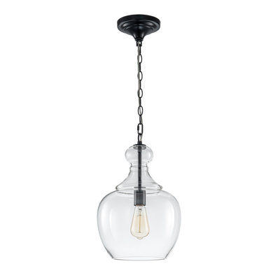 Kazal 1-Light Clear Glass Single Pendant