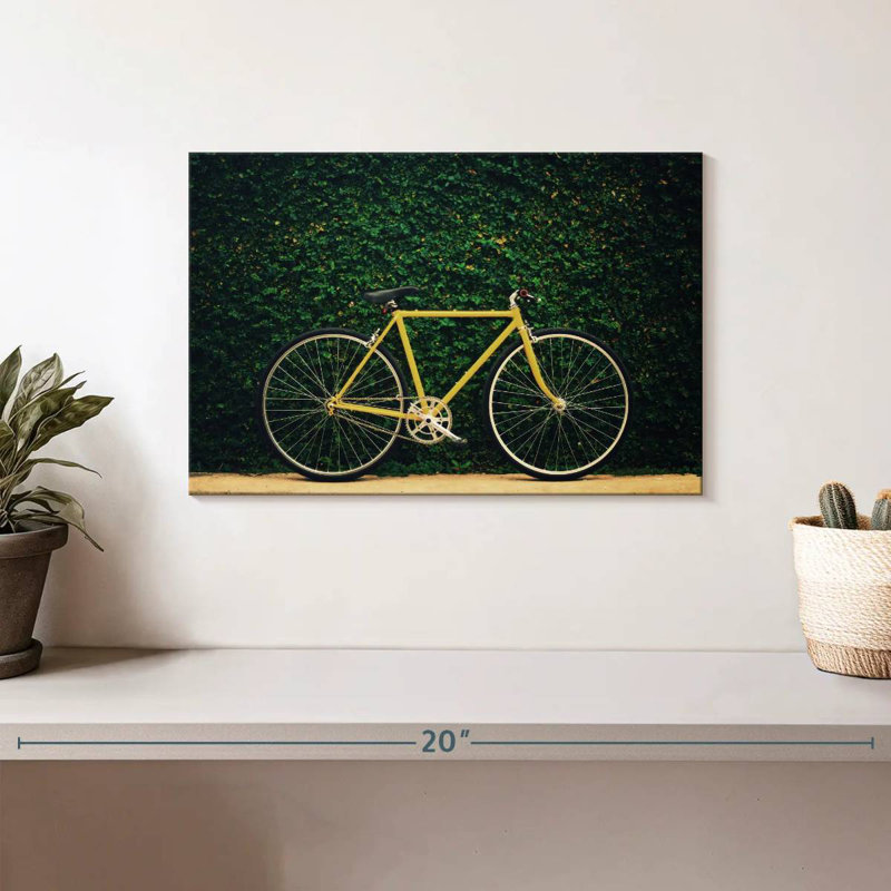 Mehar Yellow Garden Bicycle, 8" H x 12" W