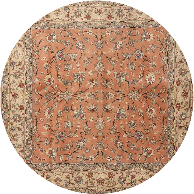 Catignani Oriental Indoor Rug, Round 6'