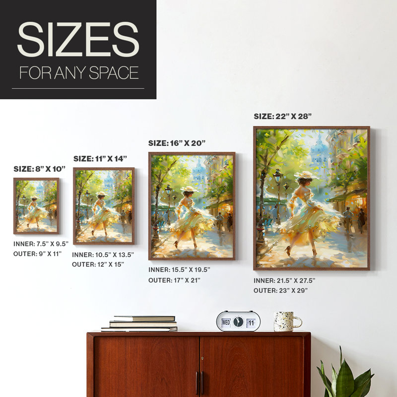 Reproduction encadrée WOMEN Series CMXV III - bois massif, H 21 po x l 17 po, Noyer