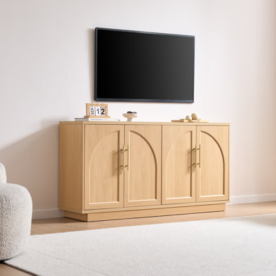 Arden Curved Arch Four Door Sideboard Storage Cabinet with Adjustable Shelves