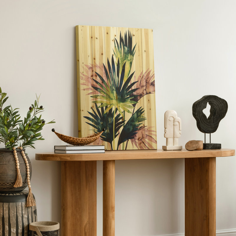 Twilight Palms III & IV - 2 pièces, impression sur bois