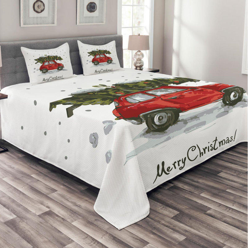 Farmhouse / Country Polyester Coverlet, Queen Coverlet + 2 Shams