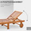 Chaise longue d'extérieur pliante avec roulettes