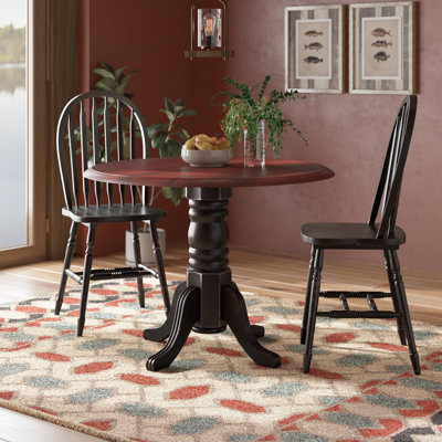 Ashelman Solid Wood Top Pedestal Dining Set