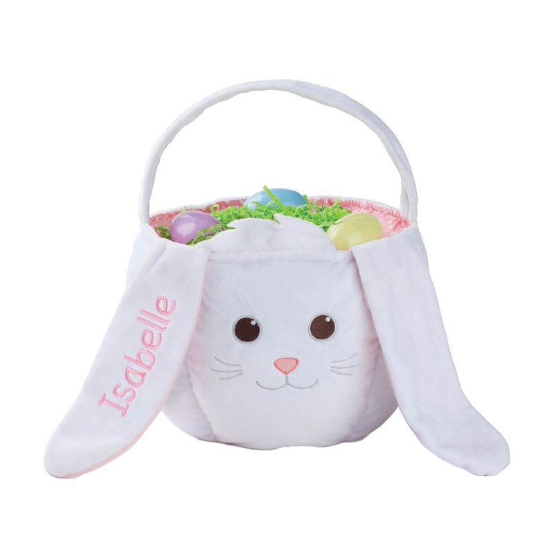 Panier en tissu de pâques personnalisé lapin