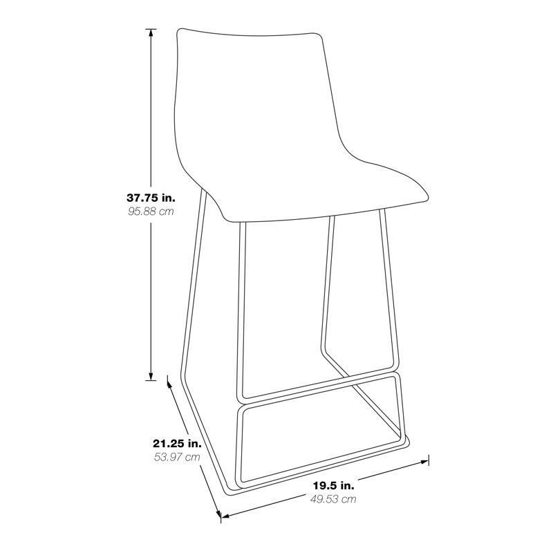 Tabouret de bar 26 po Stange, Similicuir sable